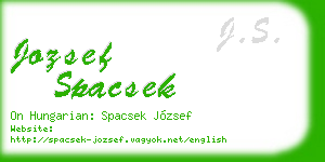 jozsef spacsek business card